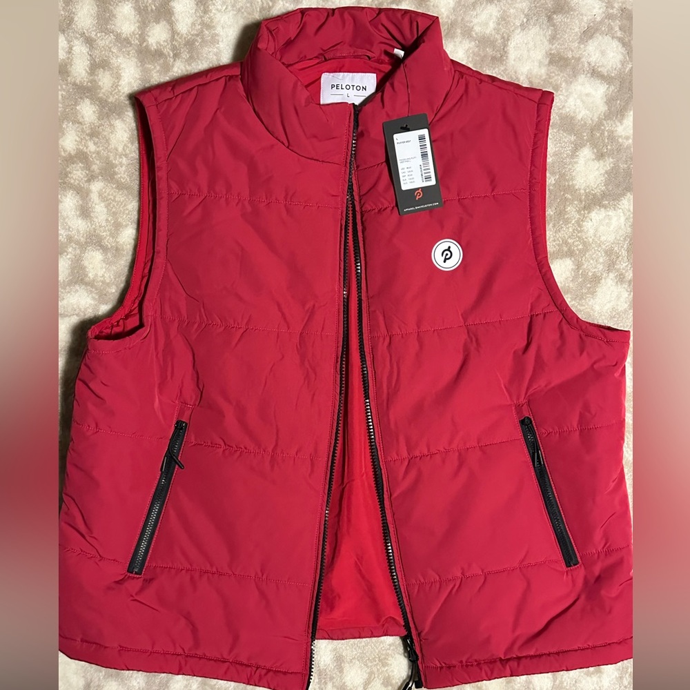 BNWT Peloton Red Puffer Vest